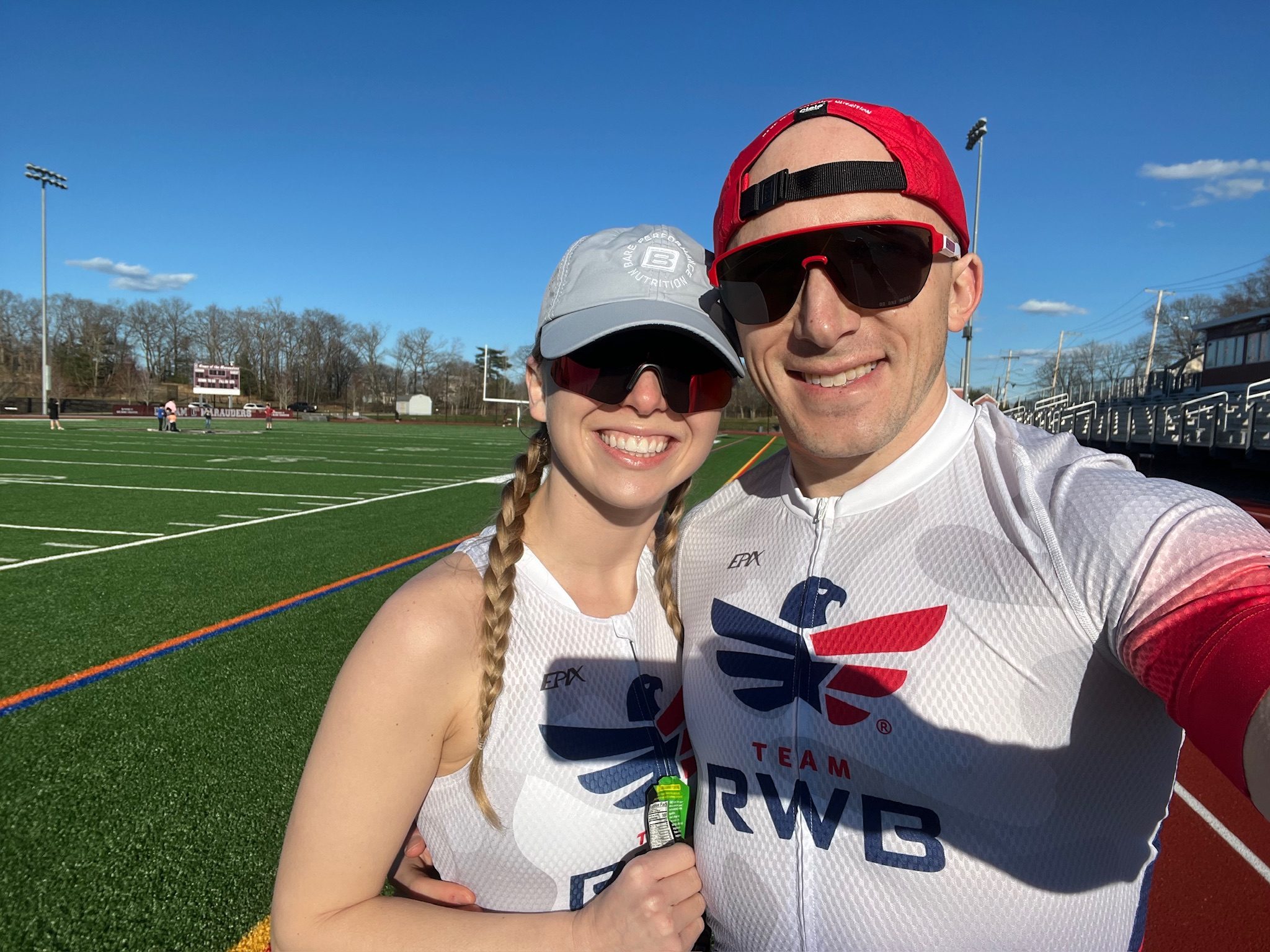 Adam and Erin in Team RWB kit